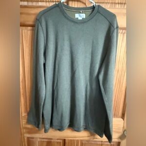 Like new! Mens army olive green large banana republic thick textured pullover